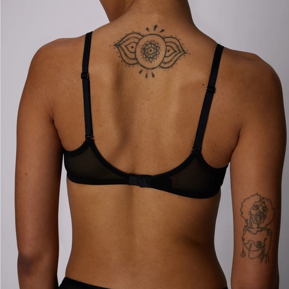 NWOT Parade, sheer underwire triangle bra, black 34B - Picture 3 of 7